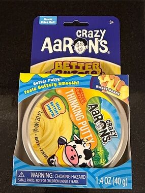 NIB Crazy Aaron’s Better Butter Thinking Putty - Yellow (Butter Scent)